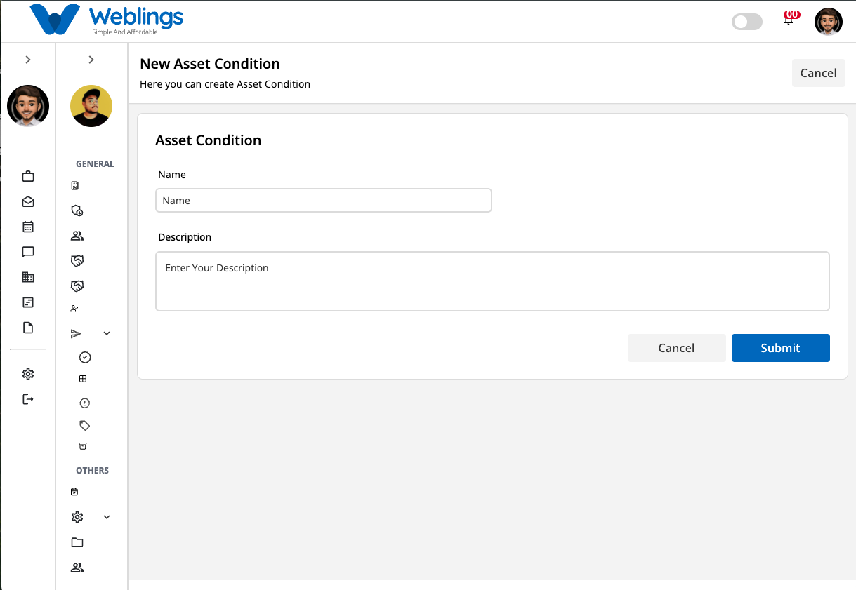 Create a New Asset Condition