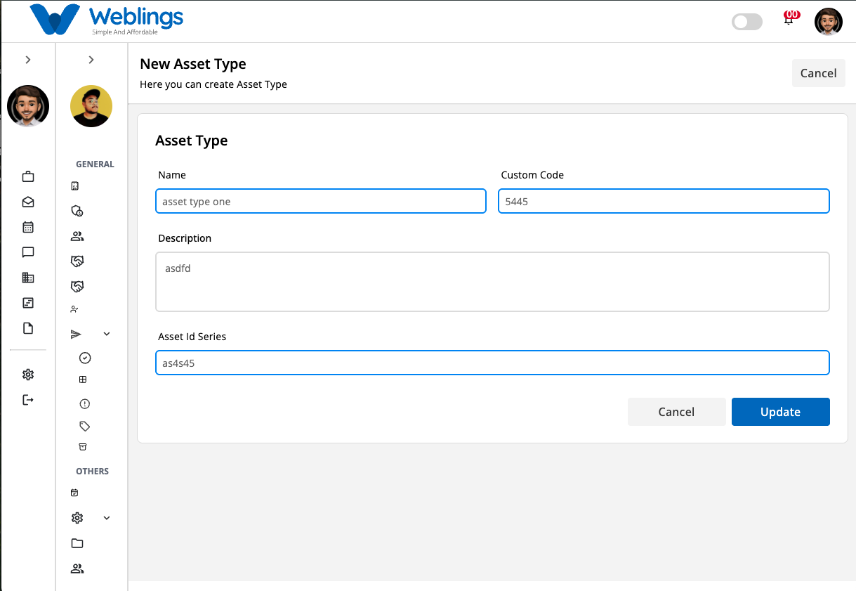 Edit an Asset Type