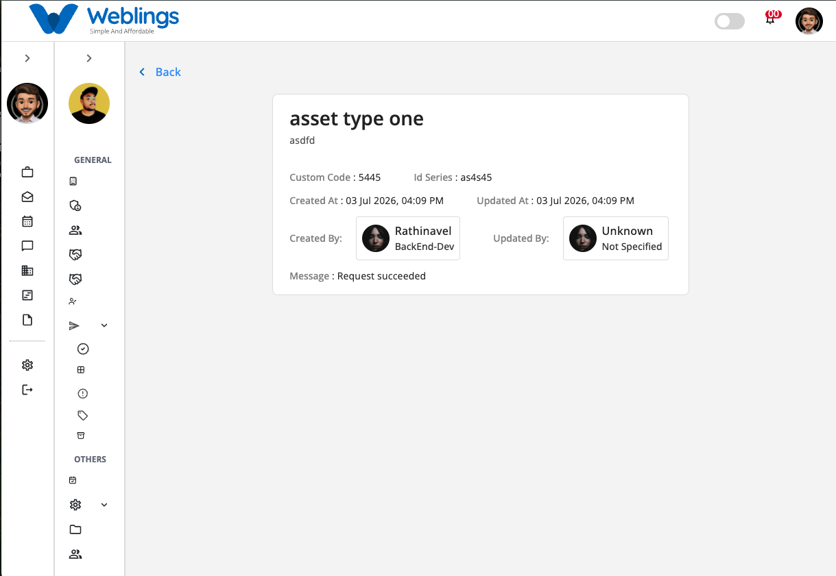 View Asset Type