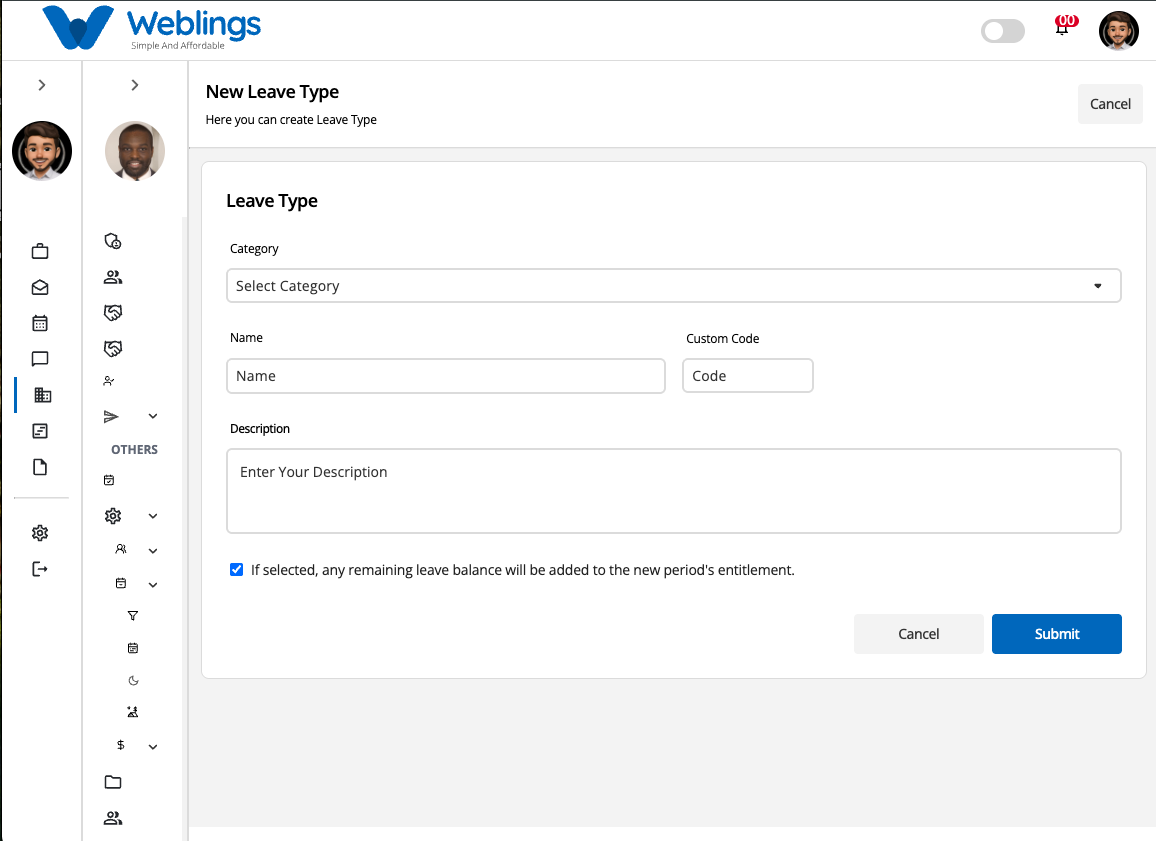 Create a New Leave Type