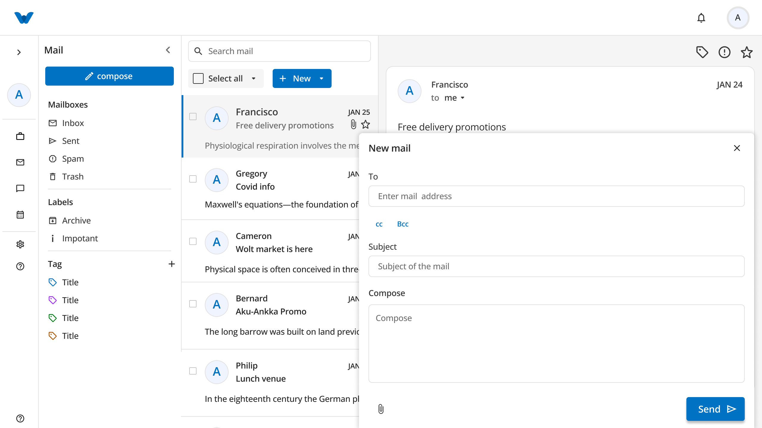 3. Composing a New Email