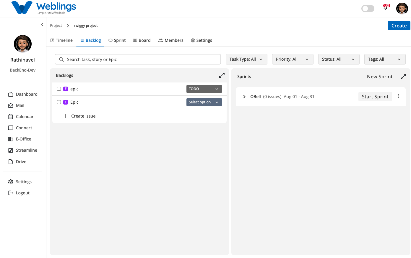 Backlog & Sprint Management