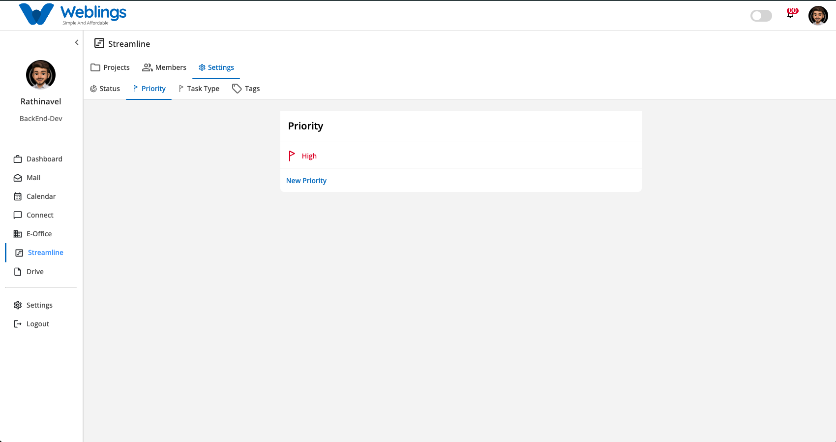 2. Priority Settings