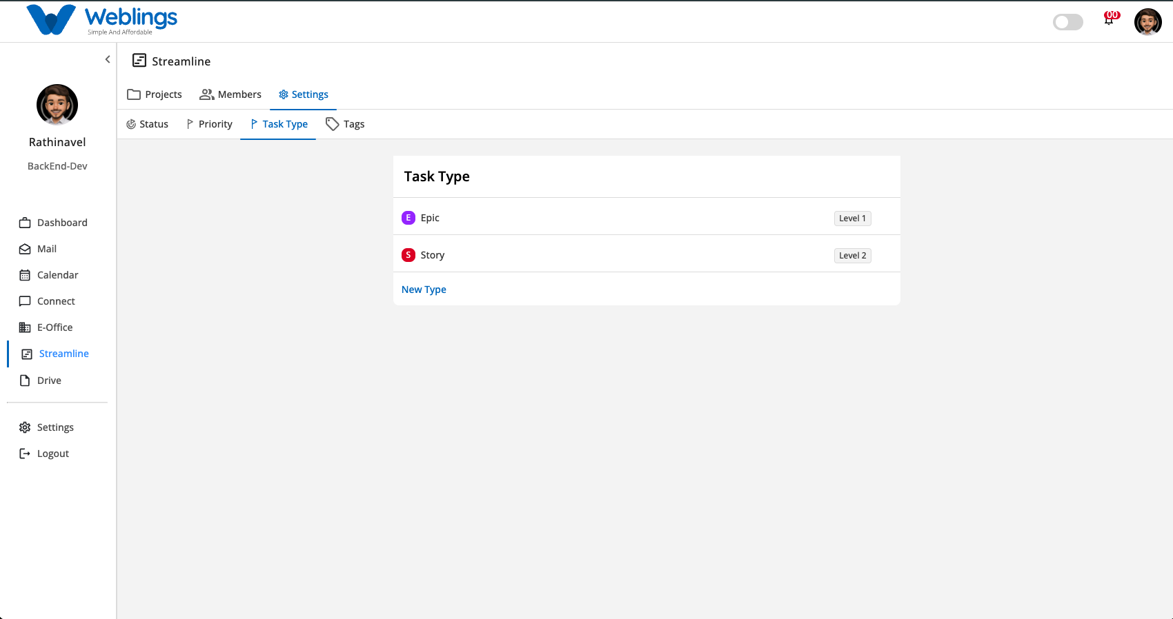 3. Task Type Settings