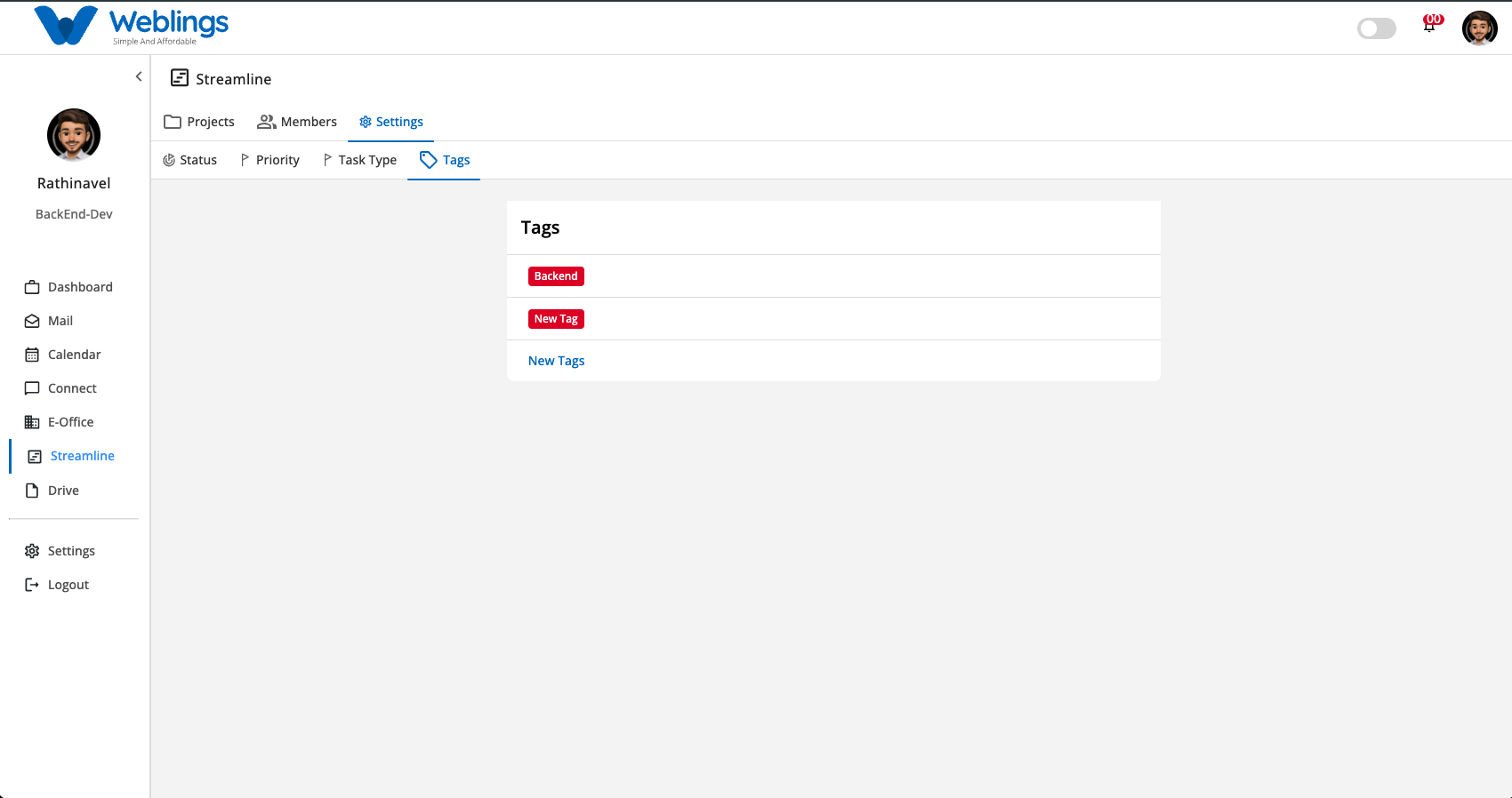 4. Tags Settings